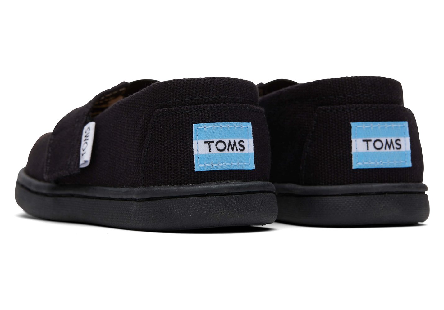 Toms Espadryle Dziecięce Czarne - Alpargata Tiny Płócienne - 08WZMKVCB